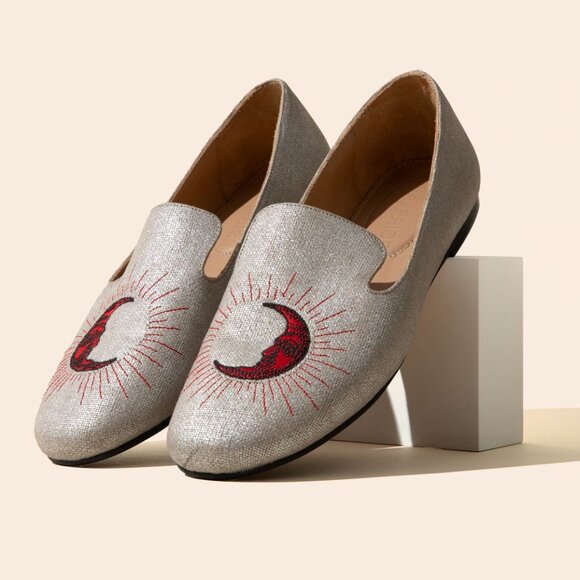 Moon Silver Loafers by Kiki Price – Celestial Style & Comfort - Picture 1 of 5
